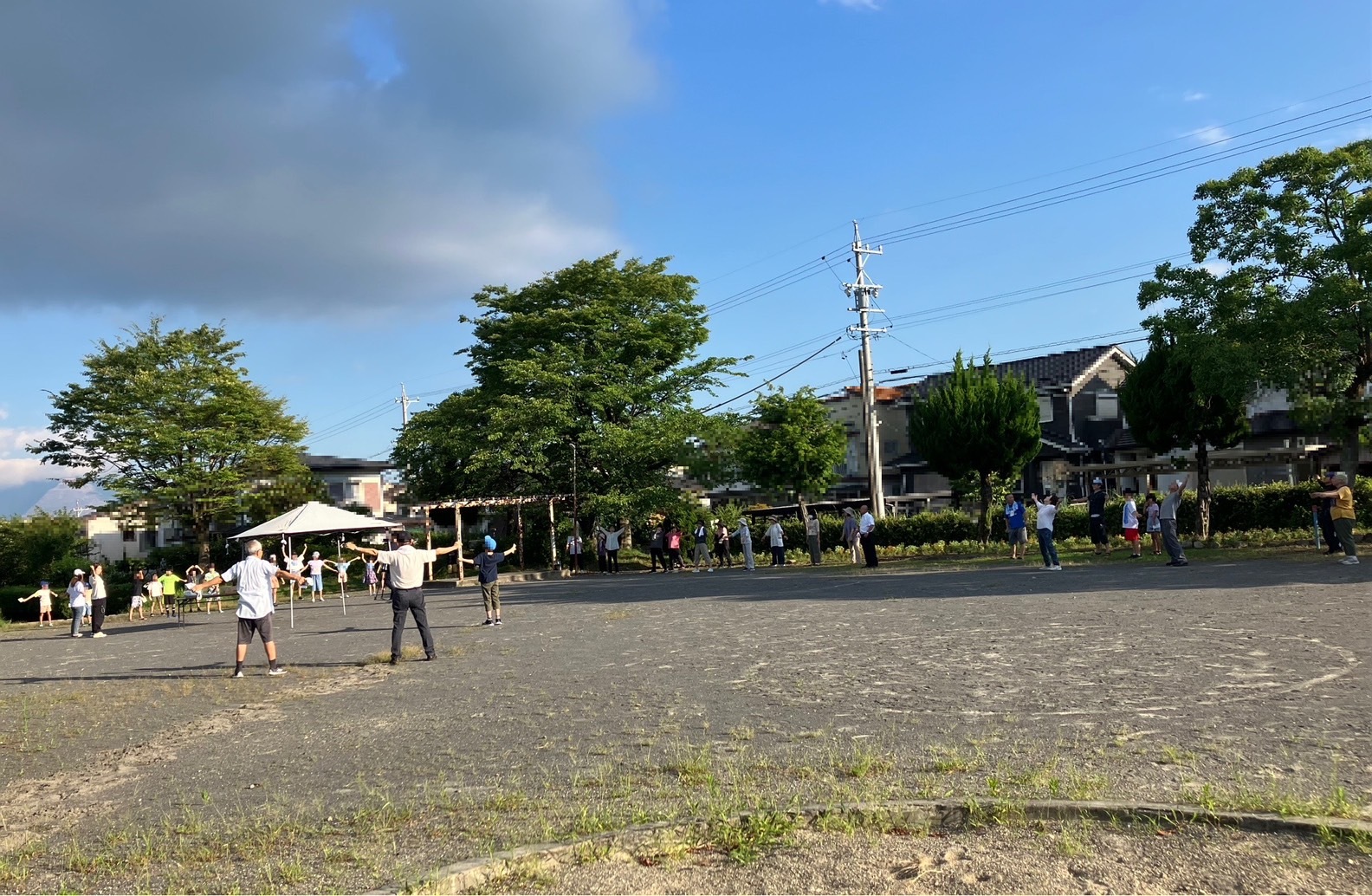 ふれあいラジオ体操の様子(1)