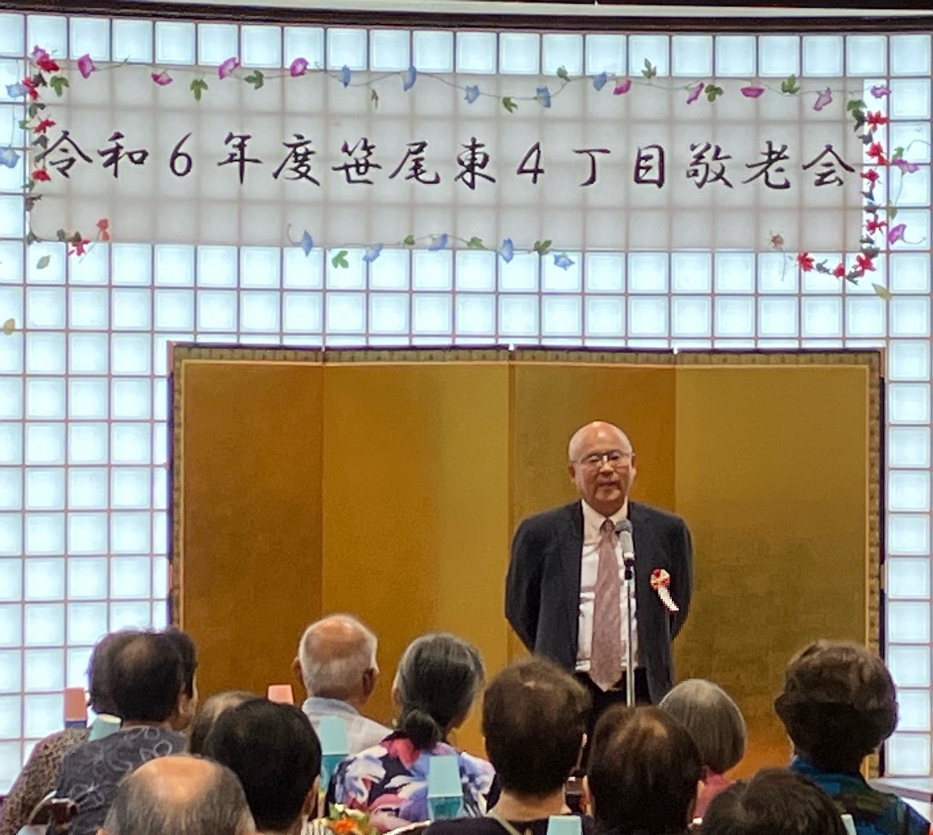 自治会長の挨拶の様子