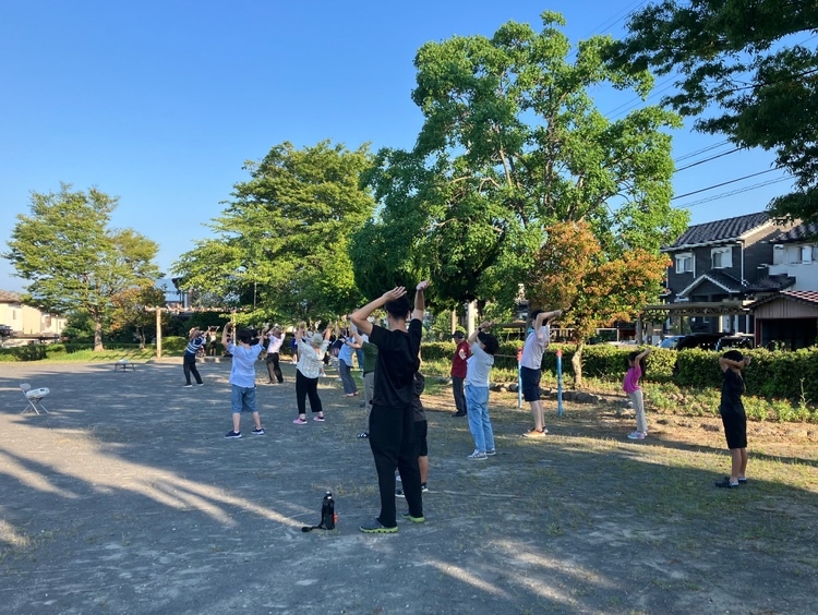 ふれあいラジオ体操の様子(1)